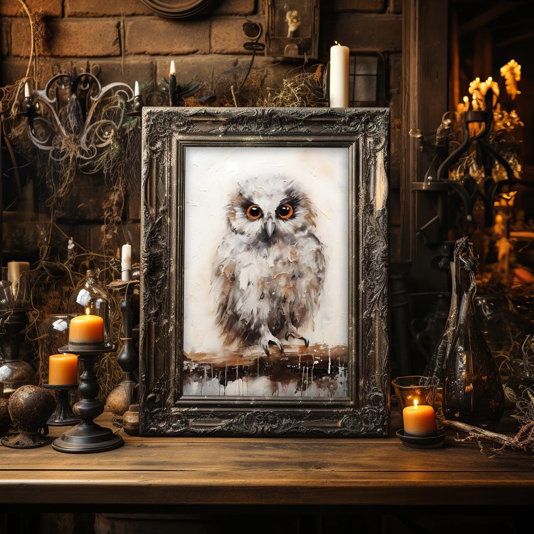 Halloween Owl Print view 3