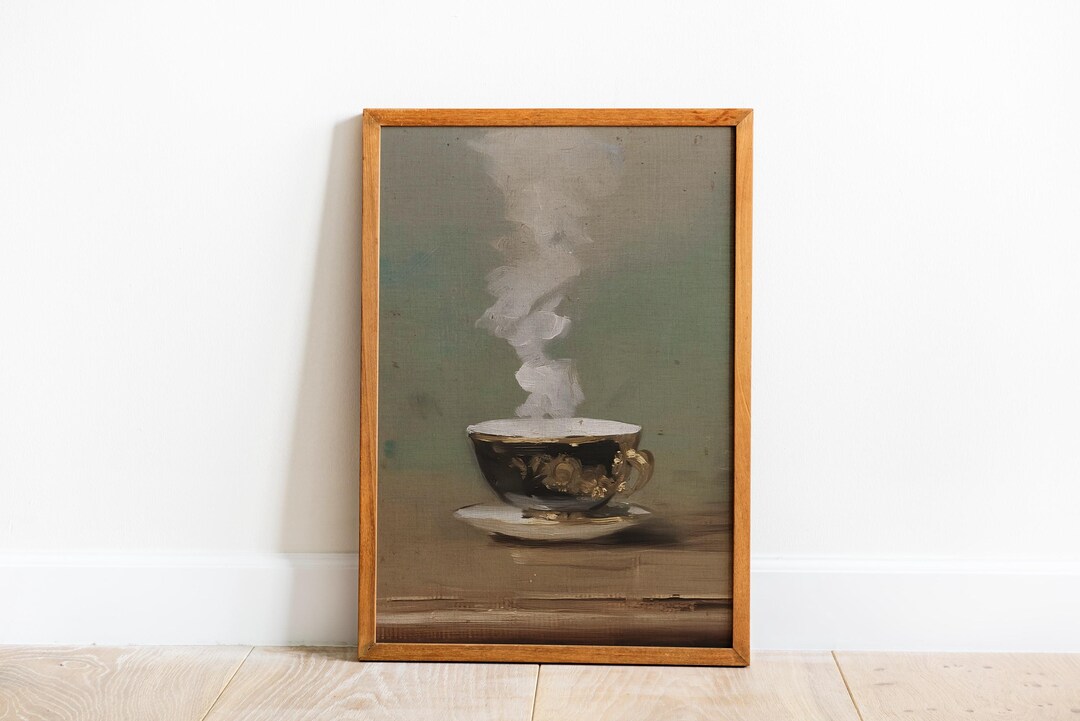Vintage Coffee Cup Painting view 4