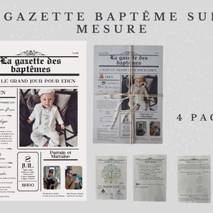The gazette of my baptism, souvenir gift for guests