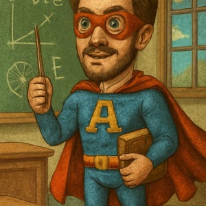 Custom caricature drawing, superhero teacher Portrait,Cartoon Gift, Digital Caricature, Digital gift, cute cartoon characters