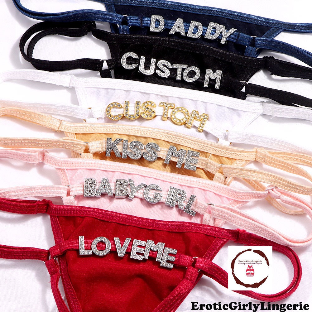 Personalised Lingerie, Anna Paul, Y2K, Custom Thong, Sexy Chain G-string,  Couples Gift, Lace Thong, 90s Retro Chain Thong 