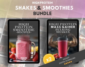 Receptbundel met eiwitrijke smoothie: spiergroei en maaltijdvoorbereiding (pdf-gidsen)