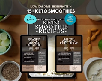 Keto-recepten: e-book met eiwitrijke smoothie (pdf met koolhydraatarme, caloriearme vetverbrandende shakes)