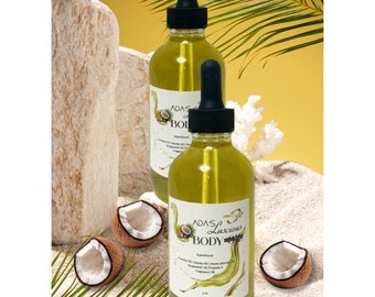 OLIO PER IL CORPO DI ADA - Olio per il corpo Luscious Coco Mango, Olio per il corpo dopo la doccia, Olio per massaggi corporei, Olio per il corpo completamente naturale, Olio per il corpo idratante da regalare
