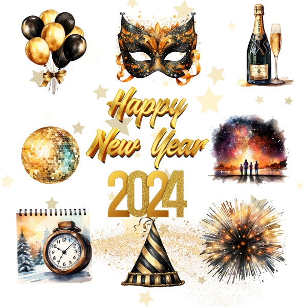 New Year 2024 Stickers Etsy