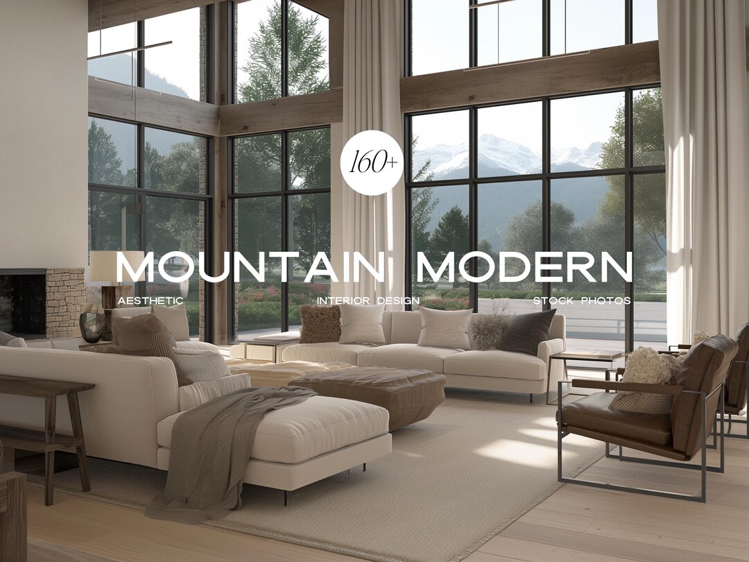 160+ Mountain Modern Interior Images Bundle, Interior Design Stock ...