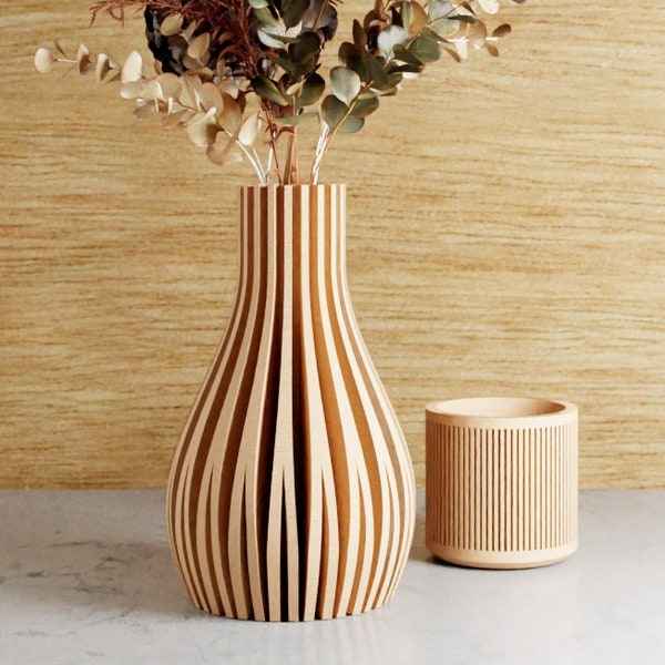 Vase for Flowers, 3D Printed Modern Home Decor Gift, Real and Dried Flowers, Elegant, Unique, Sleek  Design | WILLOW | Modernized Pottery