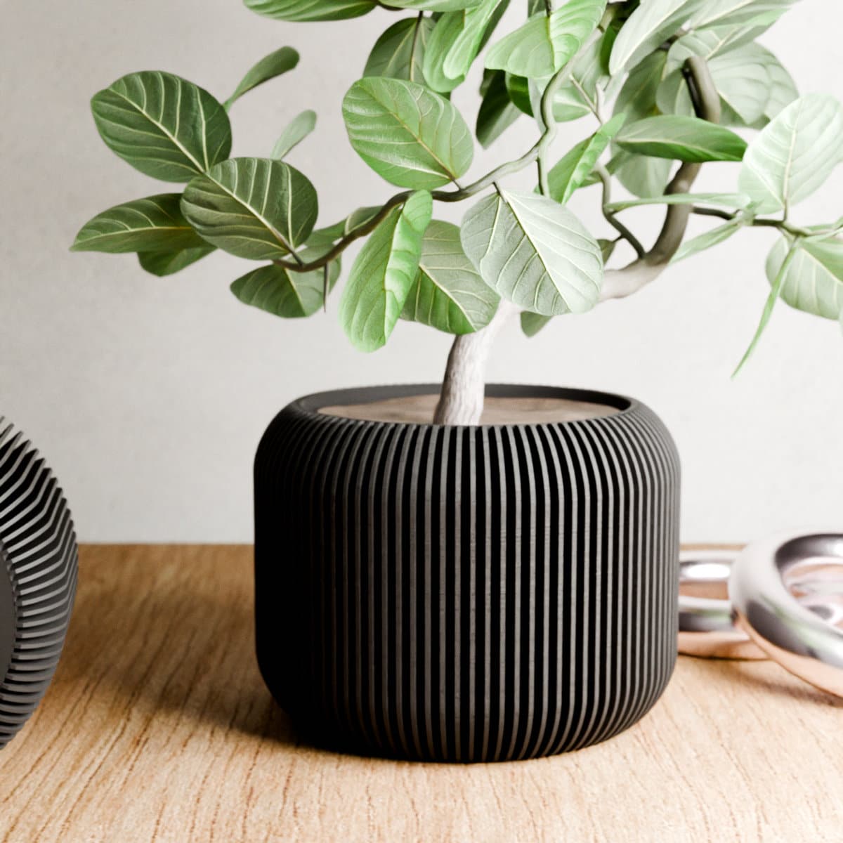 Indoor Black Planter Pot, 3D Printed Planter, Home Decor Planter With  Saucer Drip Tray, 3 4 5 6 Inch Planter With Drainage, Perfect Gift - Etsy