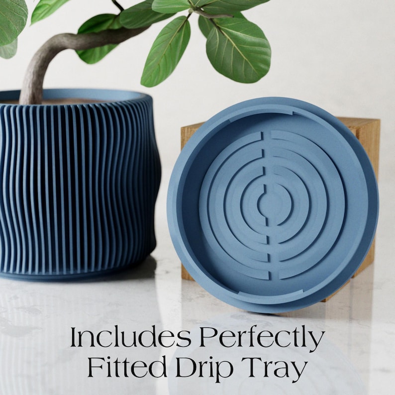Bubbly Planter | 3D Printed Planter with Drip Tray, Drainage, and Matching Saucer | 3 4 5 6 Inch Pot | Perfect Home Decor Pottery Gift immagine 2