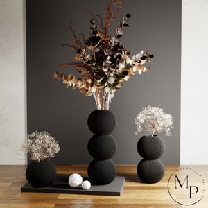 LARGE Matte Black BUBBLE Vase Waterproof 3D Vase Unique and Fun Decor Great for Gifts image 8