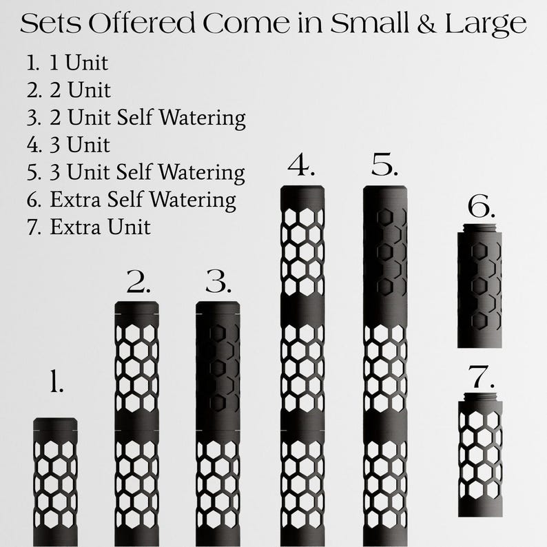 Self-Watering Modular Moss Pole, Honeycomb Style, Stackable Climbing Plant Support, Root Pole for Monstera & Pothos Garden Gift Small Large image 6