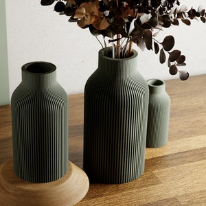 GREEN Vase BOTTLE Sleek Design Original and Striking Decor Perfect for Gifting image 3