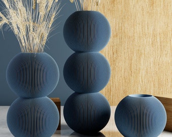 Muted BLUE "BUBBLE" Vase - Modern and Minimalist Design - Waterproof 3D Vase - Sustainably Made in the US | The Perfect Housewarming Gift