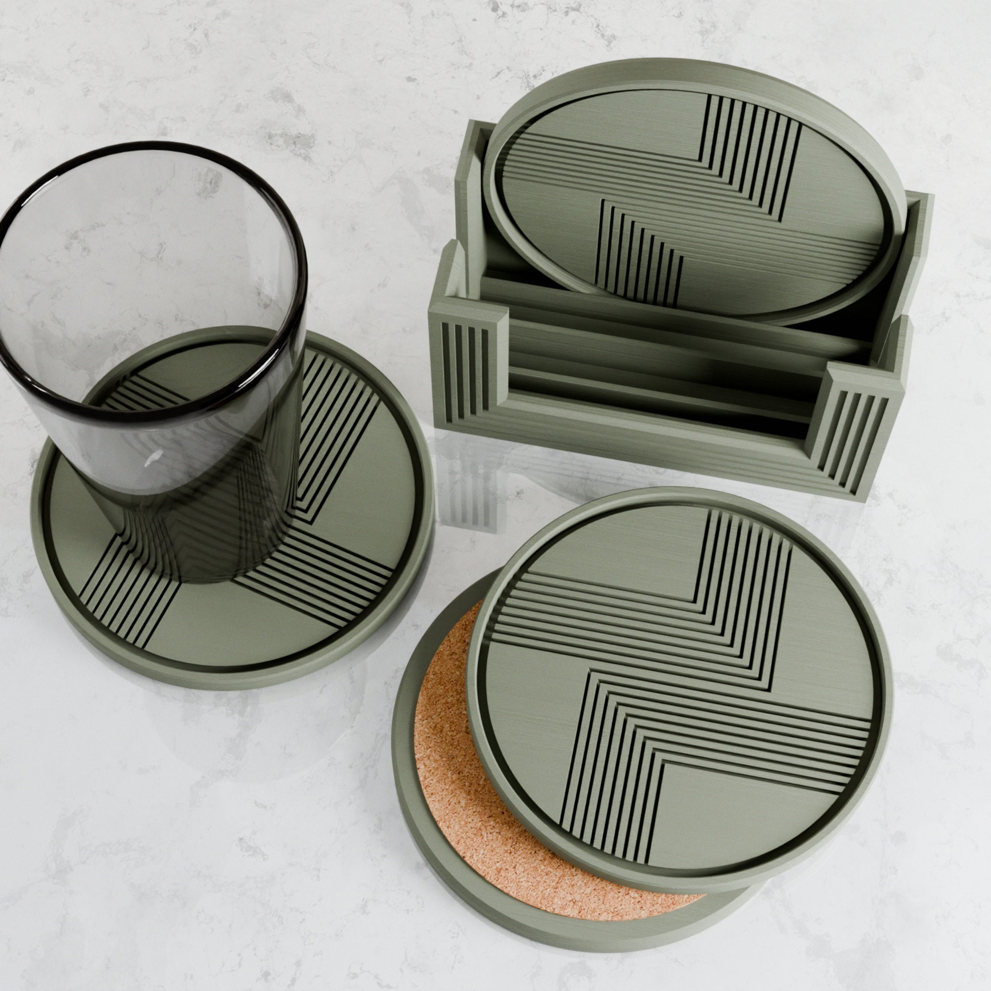 JHONDERIAN ジョンデリアン　ROUND 4 COASTER John Derian x The Dewberry Coaster (6