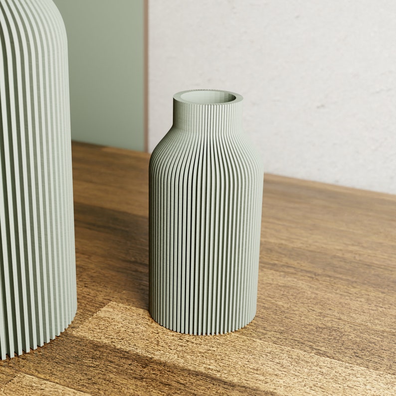 GREEN Vase BOTTLE Sleek Design Original and Striking Decor Perfect for Gifting image 6
