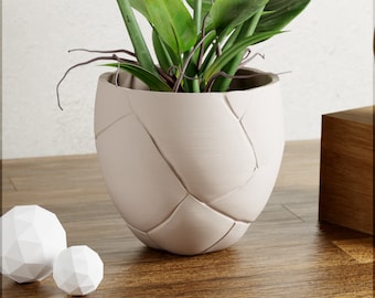 Artistic Planter "QUAKE" - Dynamic Design - Original and Striking Decor - Perfect for Gifting