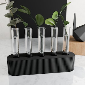 QUINTUPLE Plant Propagation Station with 3 4 5 Tubes, Water Hydroponics Holder Gift For Gardeners and Plant Parents Pots & Planter Stand
