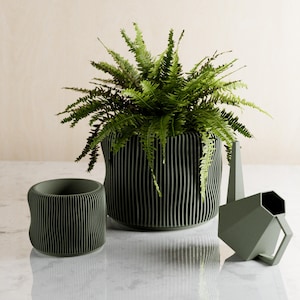 Bubbly Planter | 3D Printed Planter with Drip Tray, Drainage, and Matching Saucer | 3 4 5 6 Inch Pot | Perfect Home Decor Pottery Gift immagine 8