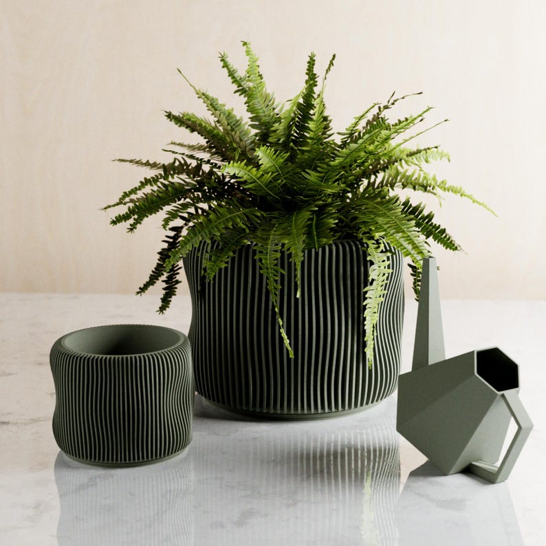 Bubbly Planter | 3D Printed Planter with Drip Tray, Drainage, and Matching Saucer | 3 4 5 6 Inch Pot | Perfect Home Decor Pottery Gift immagine 8