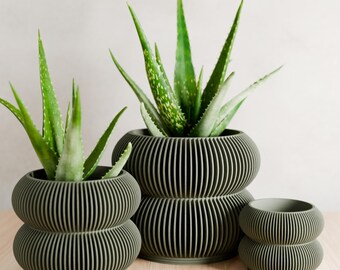 Double BUBBLES Planter, 9 Color Options, Unique 3D Printed Plant Pot With  Drainage & Saucer for Houseplants, Small to Large, 4 5 6 7 8 Inch - Etsy