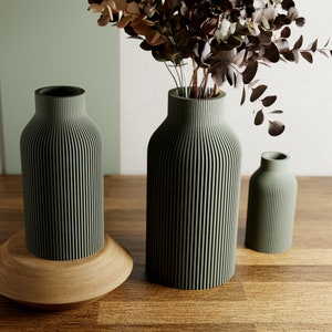 GREEN Vase BOTTLE Sleek Design Original and Striking Decor Perfect for Gifting image 5