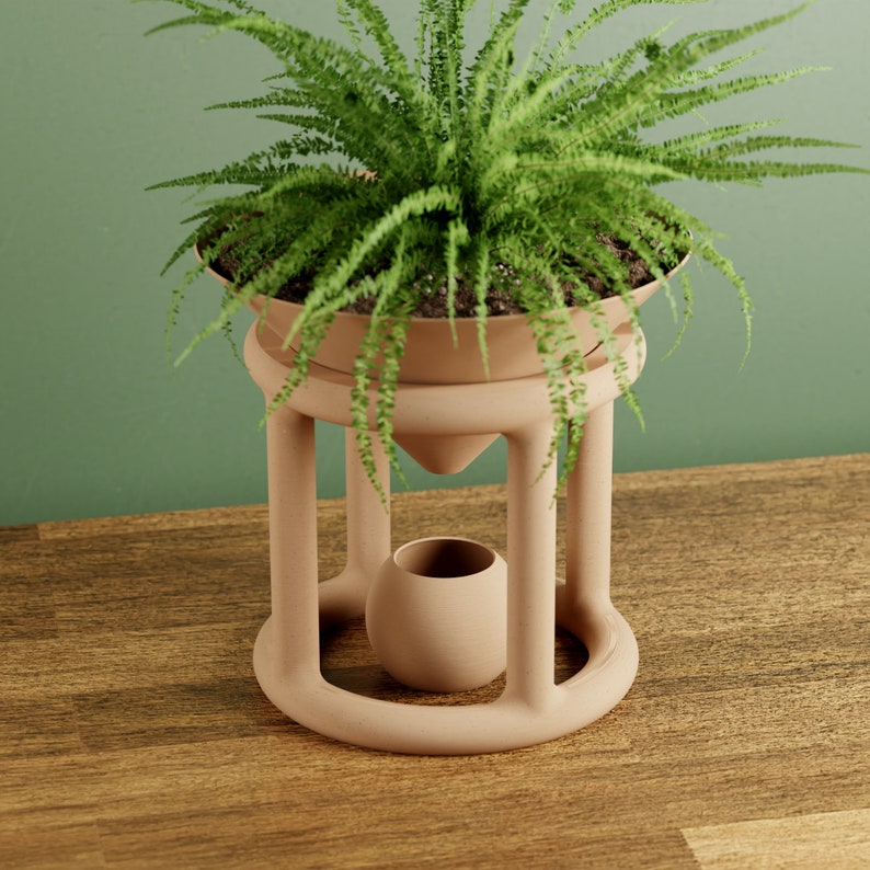 The FUNNEL Planter with Stand and Water Catch for Indoor House Plants Modern Original and Innovative Decor Perfect for Gifting image 5