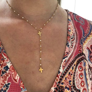 Gold-plated cross pendant necklace