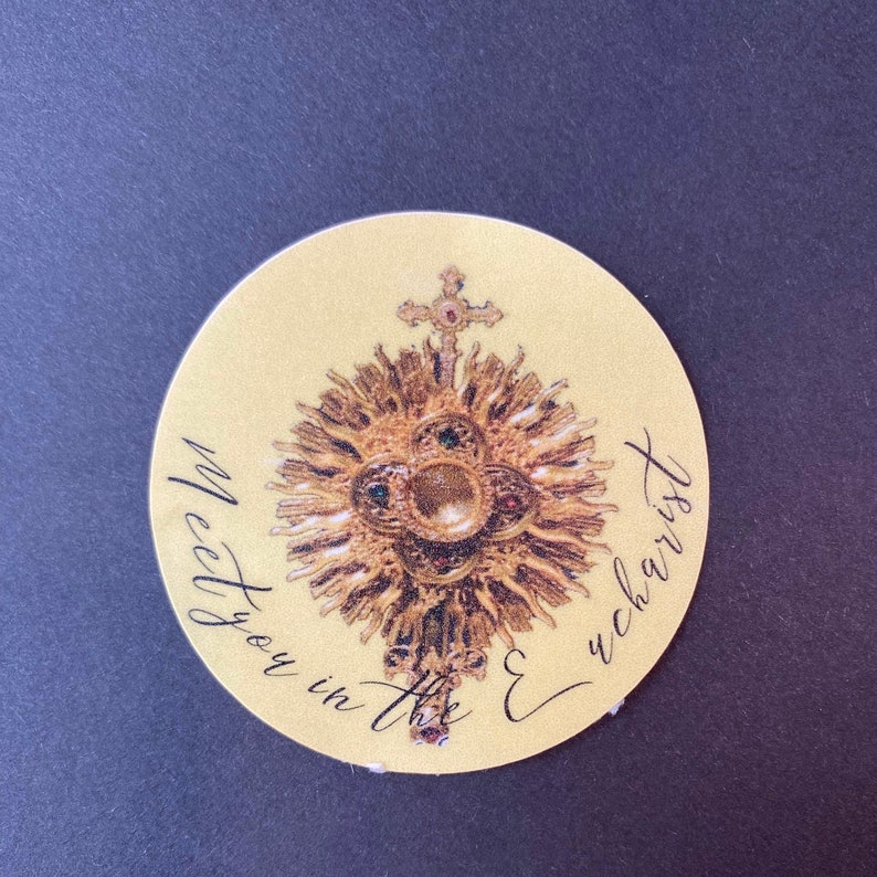 Catholic Sticker. Catholic Gift. Eucharist Sticker. Religious Gift ...