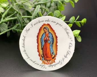 Adesivo de vinil Nossa Senhora de Guadalupe | Adesivo católico da Virgem Maria | Adesivo de fé, proteção e devoção para laptop, diário ou garrafa d'água