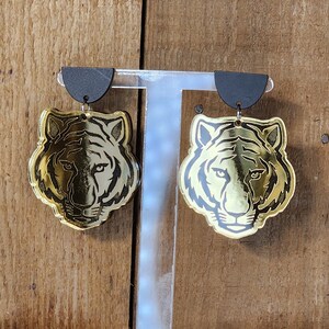Tiger Earrings- Gold