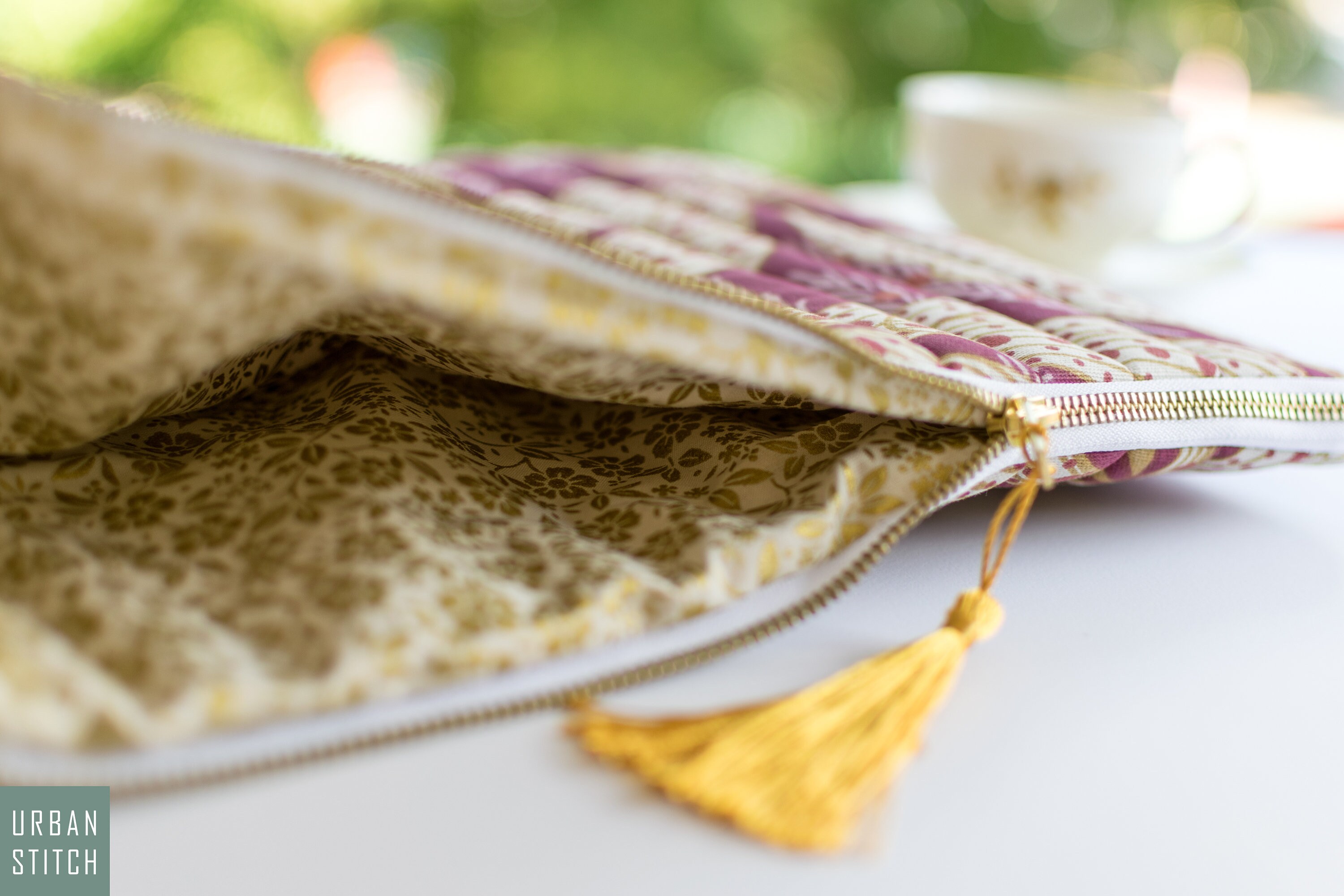 Quilted Laptop Sleeve, MacBook Sleeve, Padded iPad Pouch, Floral iPad