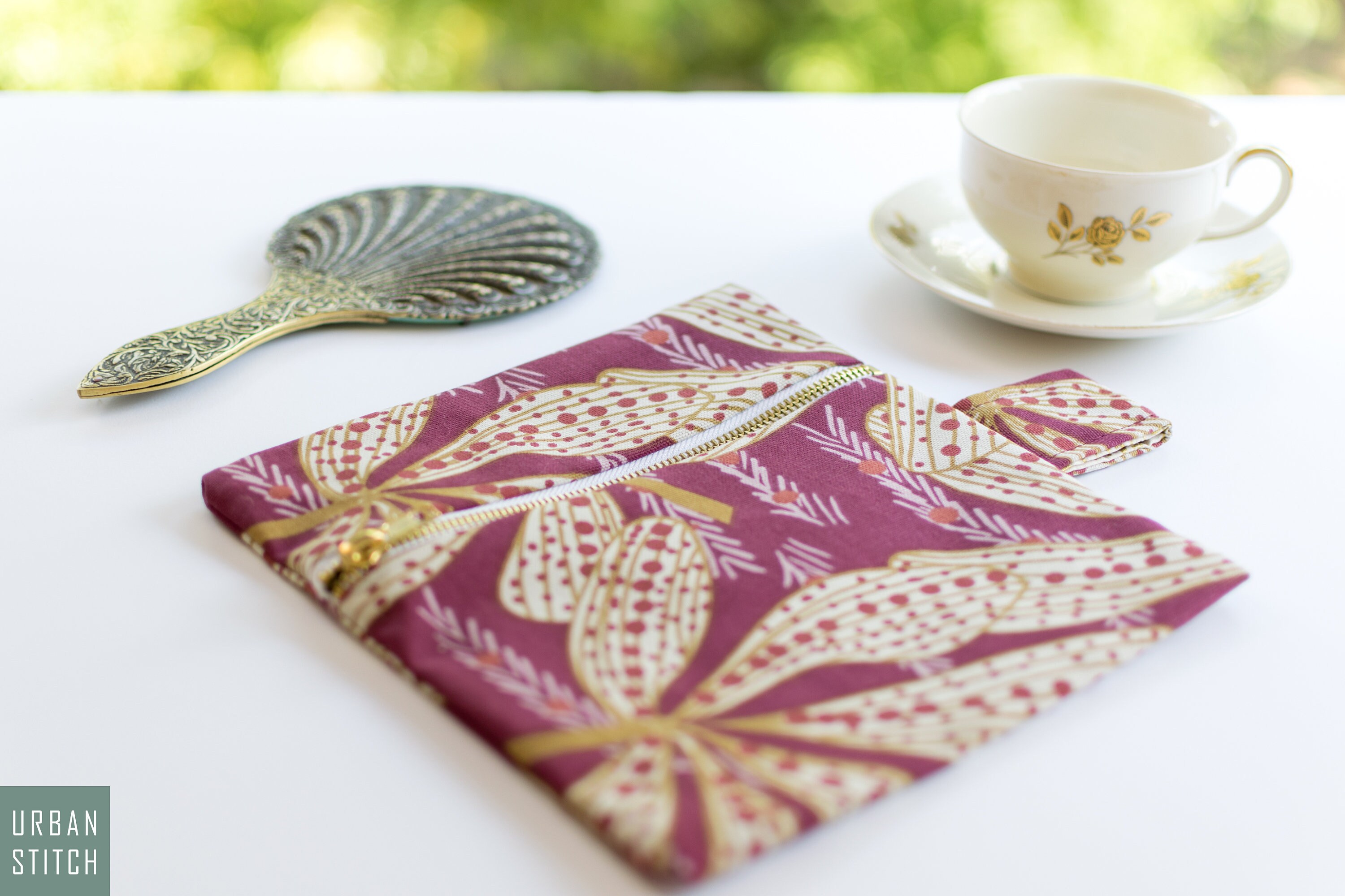 Quilted Laptop Sleeve, MacBook Sleeve, Padded iPad Pouch, Floral iPad