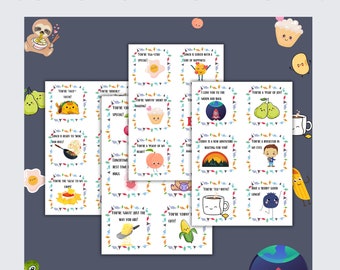 Lunch Box Notes | Printable Lunch Box Notes | Lunch Box Messages | Cute Lunchbox Notes | School Lunch Box Notes | Lunchbox Notes for Kids