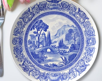 Blue Willow UNBREAKABLE Chinoiserie Plate Everyday-Dishes Durable BPA-Free Melamine-Free Non-Toxic USA Made Vintage-Style Victorian