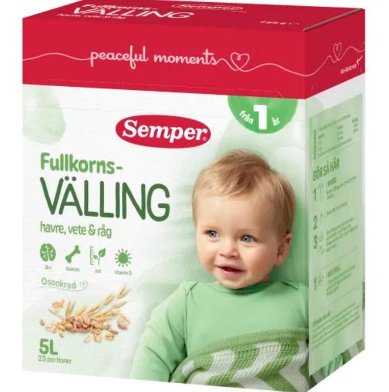 Semper Välling: Whole Grain Cereal for Babies 12+ Months - Etsy