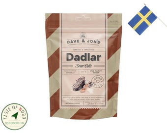 Dave and Jons Dadlar Sour Cola 125 g - Caramelo de cola ácida con infusión de dátiles, dátiles, cola ácida, refrigerio saludable