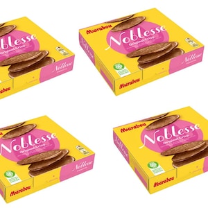 4x Marabou Noblesse Original Crisp 150g, chocolate con leche sueco con chips, fika, hecho en Suecia, Marabou, chocolate sueco