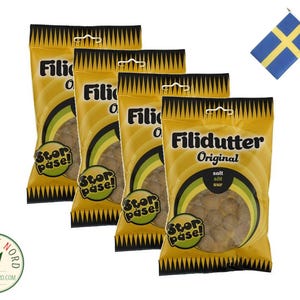 4x Filidutter Original Swedish Quality Licorice Candy 140g