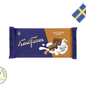 Karl Fazer Salty Toffee Crunch Chokladkaka - 145g, Swedish Chocolate Delight
