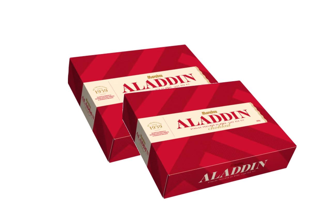 Chocolat suédois Aladdin 500 g, 2 boîtes, Marabout, Pralinés au chocolat de Suède, Coffret cadeau chocolats suédois, Chocolat suédois