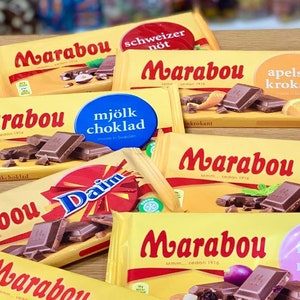 Marabou Swedish chocolate bars 160g, Chocolate From Sweden, Marabou Mjölkchoklad, Swedish fika, Swedish godis, Marabou Chocolate Sweden