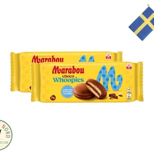 MARABOU Choco Whoopies 2x175g - Delicious Swedish Chocolate-filled Soft Cookies