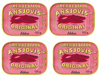 4 latas de Grebbestads Ansjovis Original Abba, 125 g: Delicia sueca de anchoa