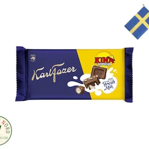 Fazer Kina Rispuffar Milk Chocolate Bar with Crispy Rice, 125g
