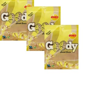 3x Bubs 175 g, Goody Banana/toffee, swedish candy, swedish food, fika