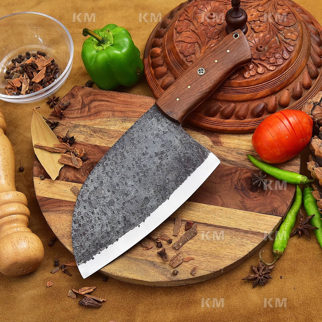 SERBIA KNIFE / Custom Handmade Cleaver Best for Outdoor Cooking Kitchen