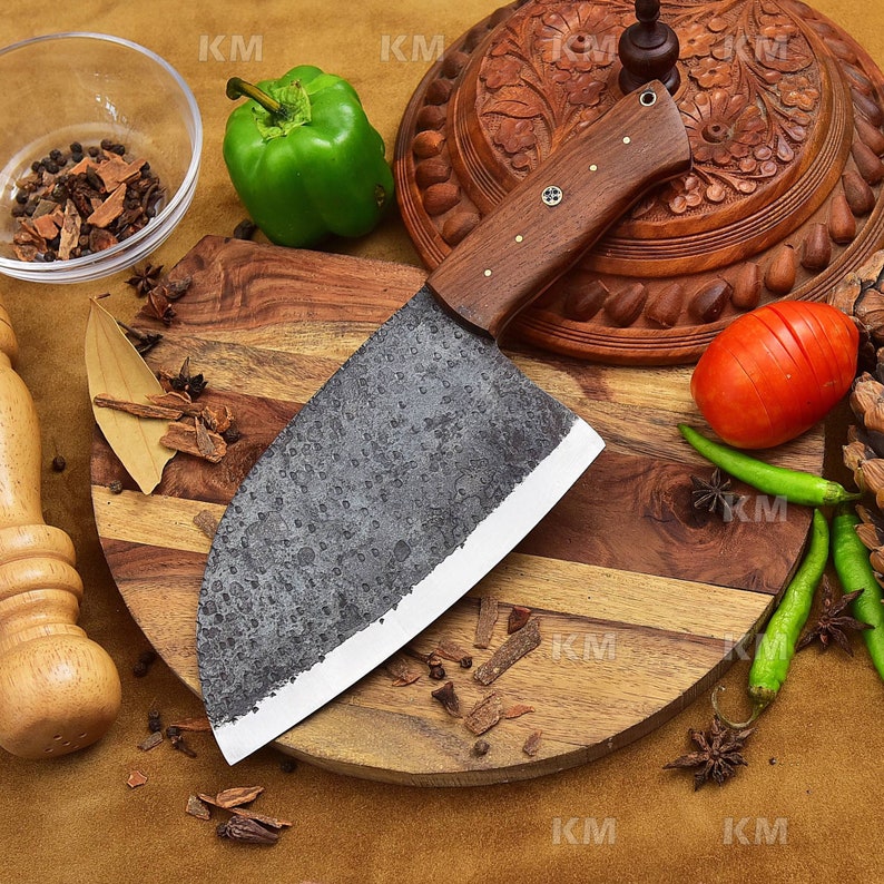 SERBIA KNIFE / Custom Handmade Cleaver Best for Outdoor Cooking Kitchen