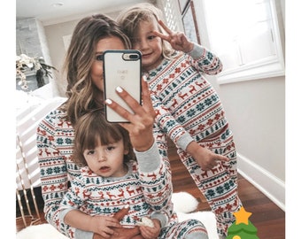 Christmas Family Matching Pajamas Set Adult kid Christmas Family Matching Outfits 2023 Christmas Family Pj’s  dad kids Pjs