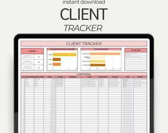 Client Tracker | CRM Customer Management Google Sheets (Digital Download)