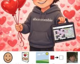 Inclusief valentijnskaarten in de klas, OC, non-verbaal, studentvriendelijk (afdrukbaar)